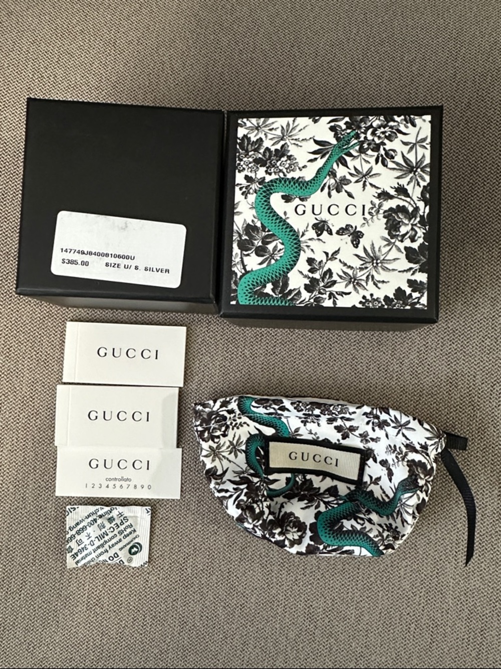 Gucci Trademark Charm Bracelet Sterling Silver - Picture 2 of 7